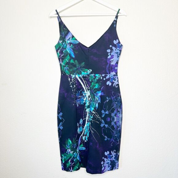 Black Halo Jevette Supersonic Black Floral Sheath Dress 4 - Picture 7 of 10